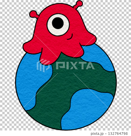 cute monster cartoon design 132764798