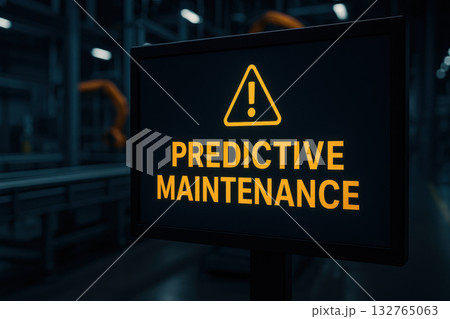 Predictive maintenance digital sign shows...のイラスト素材 [132765063] - PIXTA