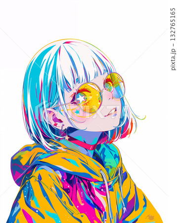 カラフルでポップな女の子 カラフルでポップな女の子 132765165