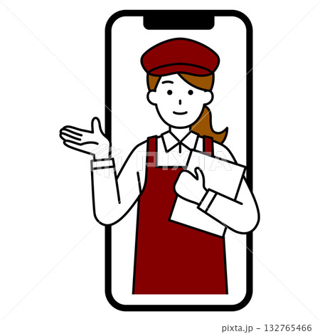 レストランへのモバイルオーダー 132765466