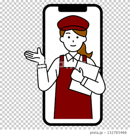 レストランへのモバイルオーダー 132765466