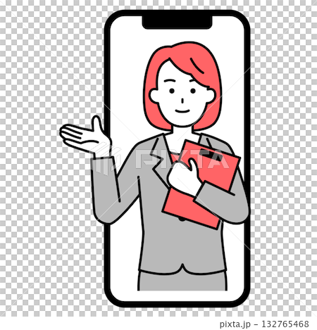 Counselor woman doing online counseling on smartphone Counselor woman doing online counseling on smartphone 132765468