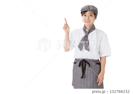 コックコートを着た女性(切り抜き,きりぬき,ポイント,おすすめ,案内,紹介) コックコートを着た女性(切り抜き,きりぬき,ポイント,おすすめ,案内,紹介) 132766232