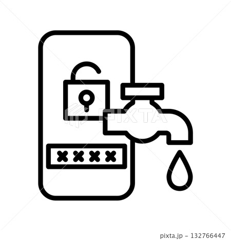 携帯電話からパスワードの情報が漏れています。 132766447