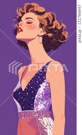Night Fashion Girl vintage art 132766647