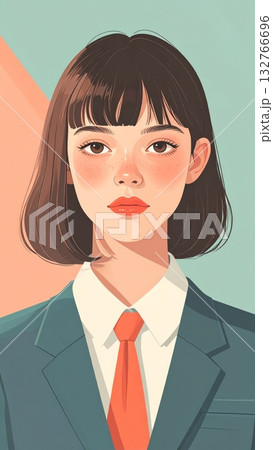 1980s Schoolgirl vintage art 132766696