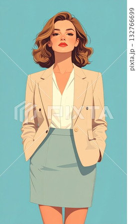 Office Lady vintage art 132766699