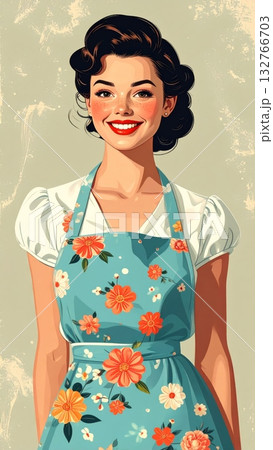 1980s Housewife vintage art 132766703
