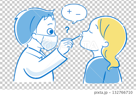 成年女性接受鼻流感檢測 成年女性接受鼻流感檢測 132766710