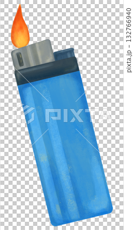 Illustration of a lit lighter Illustration of a lit lighter 132766940