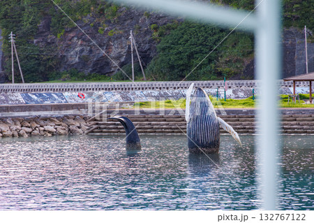 座間味港のザトウクジラのオブジェ。座間味島座間味港 沖縄県島尻郡慶良間諸島-2025 座間味港のザトウクジラのオブジェ。座間味島座間味港 沖縄県島尻郡慶良間諸島-2025 132767122
