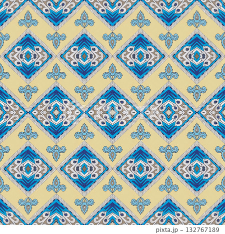 seamless vector pattern in the style of art deco, vintage, retro, vintage, wallpaper, design, textile, wrapping paper, packaging, background 132767189