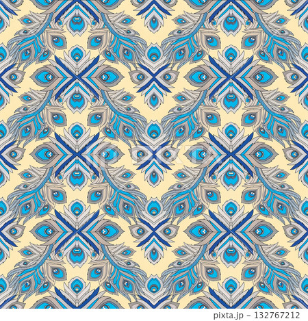 seamless vector pattern in the style of art deco, vintage, retro, vintage, wallpaper, design, textile, wrapping paper, packaging, background 132767212