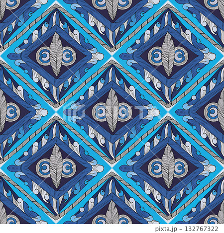 seamless vector pattern in the style of art deco, vintage, retro, vintage, wallpaper, design, textile, wrapping paper, packaging, background 132767322