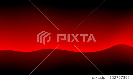 Dark Abstract Background with Wavy Vivid Red and Black Contrast 132767392