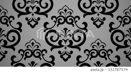 Wallpaper in the style of Baroque. Gray and...のイラスト素材 [132767574] - PIXTA