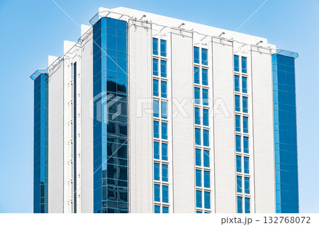 Facade of Modern residential apartment buildings exterior. Real estate property condo architecture 132768072