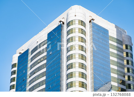 Facade of Modern residential apartment buildings exterior. Real estate property condo architecture 132768088