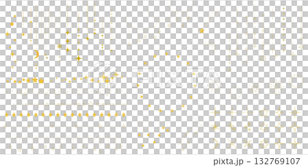 一組靈感源自星空的簡潔裝飾線條和邊框。閃爍的虛線。 一組靈感源自星空的簡潔裝飾線條和邊框。閃爍的虛線。 132769107
