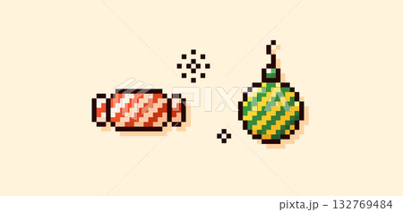 Xmas color sticker. Xmas color sticker. 132769484