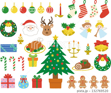 クリスマスのイラストセット 132769520
