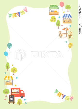 マルシェのイベントのイラストのフレーム 132769742
