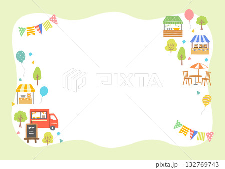 マルシェのイベントのイラストのフレーム 132769743