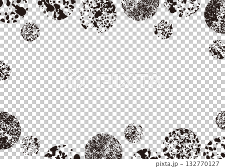 Brush stroke round frame 132770127