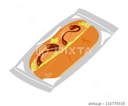 コロッケパンのイラスト 132770310