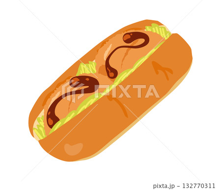 コロッケパンのイラスト コロッケパンのイラスト 132770311