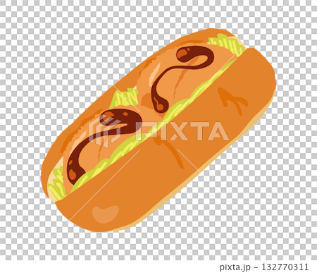 コロッケパンのイラスト コロッケパンのイラスト 132770311