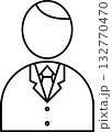 男子学生のシンプルなアイコン 132770470
