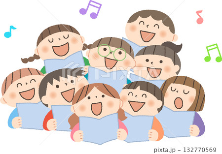 合唱する子供達 合唱する子供達 132770569