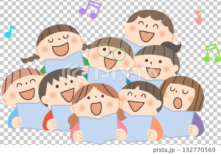 Children singing together 132770569