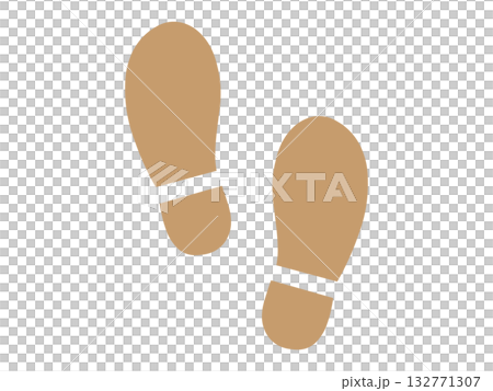 Shoe footprint silhouette 132771307