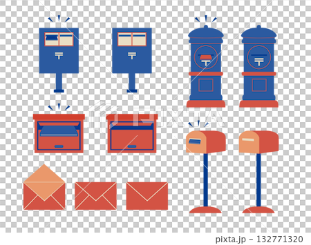 Posting a letter in a postbox - retro Posting a letter in a postbox - retro 132771320