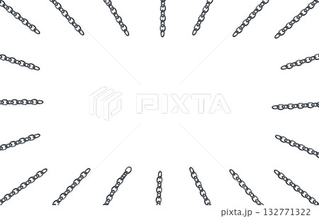 チェーンリングの放射線状のラインフレーム チェーンリングの放射線状のラインフレーム 132771322