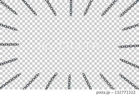 チェーンリングの放射線状のラインフレーム チェーンリングの放射線状のラインフレーム 132771322