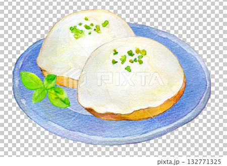 水彩イラスト 手描きイラスト レモンケーキ 水彩イラスト 手描きイラスト レモンケーキ 132771325