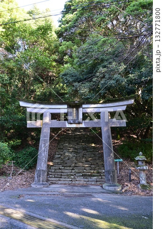 福岡県の高良大社境内の風景 福岡県の高良大社境内の風景 132771800