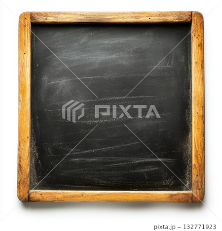 Blank chalkboard ready for notes in a classroom setting for teaching and learning activities 132771923