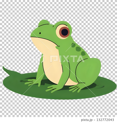 Illustration of a happy laughing frog 132772043