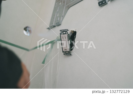 installation of an air conditioner 132772129