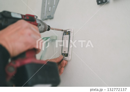 installation of an air conditioner installation of an air conditioner 132772137