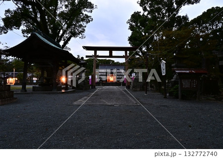 夜の柳川　三柱神社 132772740