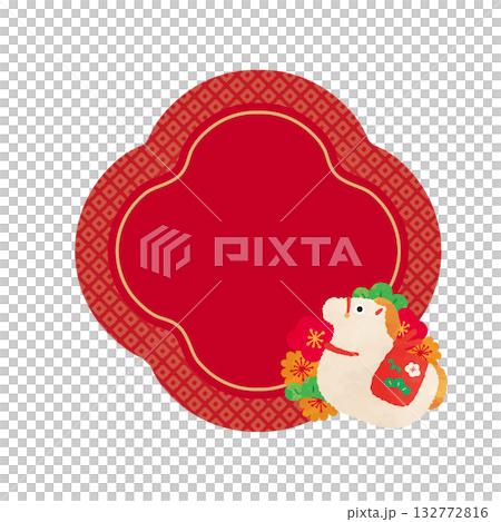 馬年花形圖示設計素材 馬年花形圖示設計素材 132772816