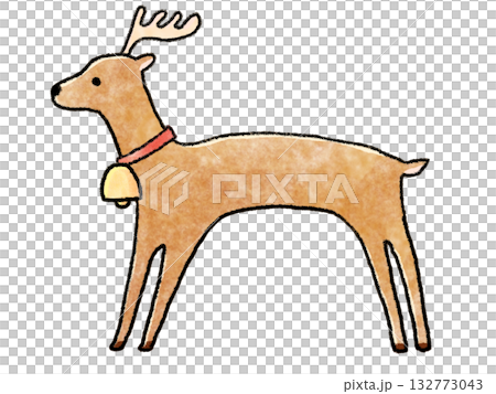 鈴をつけたトナカイのイラスト 鈴をつけたトナカイのイラスト 132773043