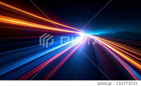 収束するエネルギーのカラフルな光線のトランジション1 収束するエネルギーのカラフルな光線のトランジション1 132773235