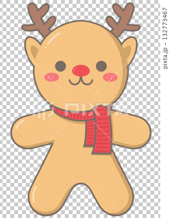 Gingerbread delight Cute Christmas Reindeer 132773467