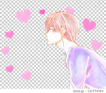 Man about to kiss Winter Heart 132774363